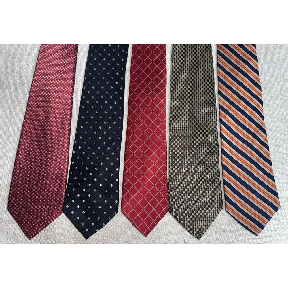 Men's Neck‎ Tie NeckTie LOT of 5 Silk Marks  & Spencer Nautica